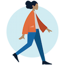 Illustration of a person walking